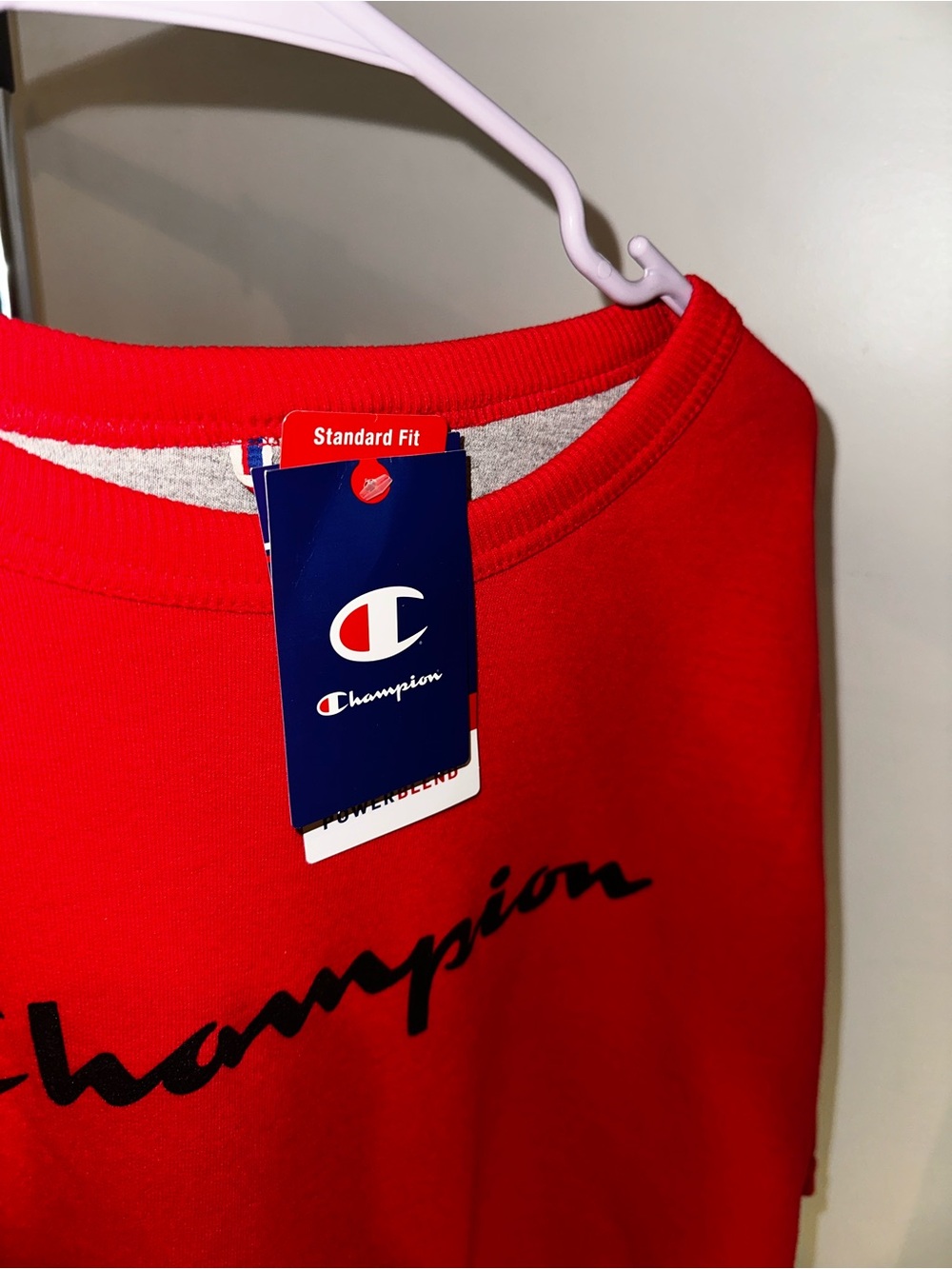 Champion Red Pullover with Script Logo - Picture 3 of 4